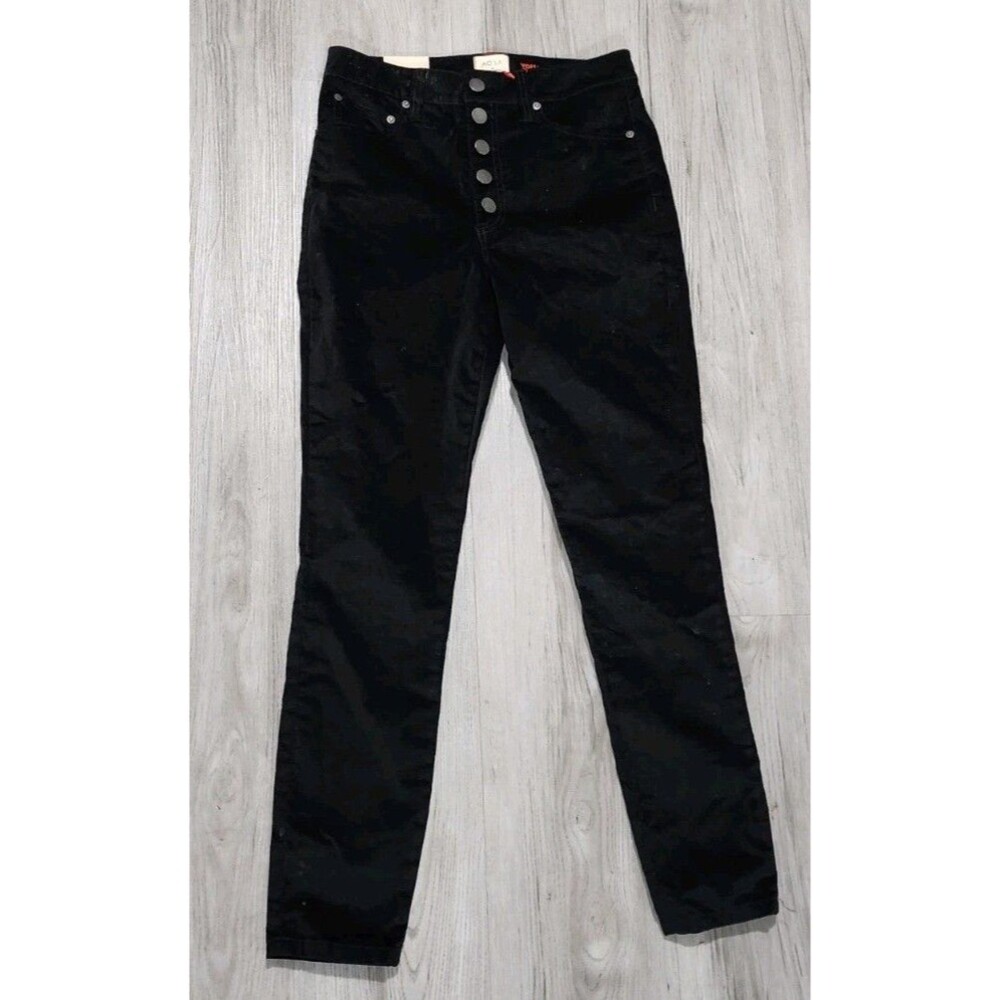 New Alice + Olivia Black High Rise Skinny Jeans Women's Size 28 AO.LA Velvet